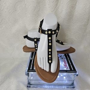 Studded Black Gladiator Sandals 8.5